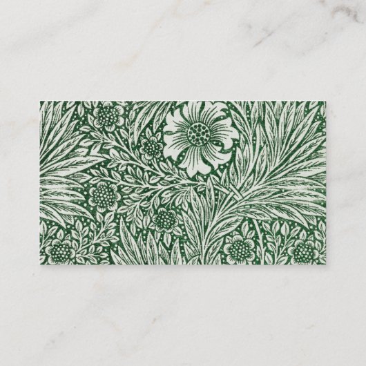 William Morris Marigold Groene Bloembloem Visitekaartje (Achterkant)