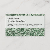 William Morris Marigold Groene Bloembloem Visitekaartje (Voorkant)