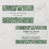 William Morris Marigold Groene Bloembloem Visitekaartje (Voorkant / Achterkant)