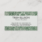 William Morris Marigold Groene Bloembloem Visitekaartje (Achterkant)