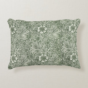 William Morris Marigold Groene Bloemige Kunstprint Accent Kussen