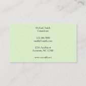 William Morris Marigold (Groene) Pattern Visitekaartje (Achterkant)