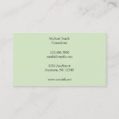 William Morris Marigold (Groene) Pattern Visitekaartje (Achterkant)