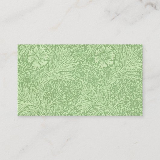 William Morris Marigold (Groene) Pattern Visitekaartje (Voorkant)