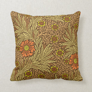 William Morris Marigold, Koperbruin en Oranje Kussen