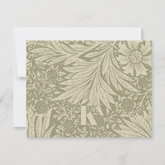  William Morris Marigold Patroon Note Kaart Notitiekaartje (Voorkant)