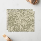  William Morris Marigold Patroon Note Kaart Notitiekaartje (Voorkant / Achterkant in situ)