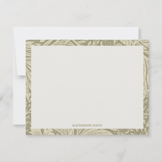  William Morris Marigold Patroon Note Kaart Notitiekaartje (Achterkant)