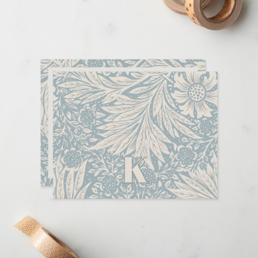 William Morris Marigold Patroon Note Kaart Notitiekaartje (Voorkant / Achterkant in situ)