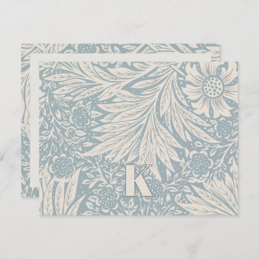 William Morris Marigold Patroon Note Kaart Notitiekaartje (Voorkant / Achterkant)