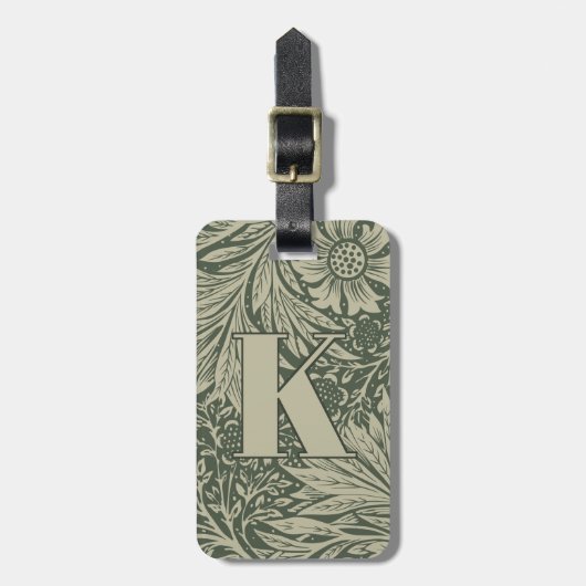  William Morris Marigold Pattern Bagagelabel (Voorkant verticaal)