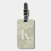  William Morris Marigold Pattern Bagagelabel (Voorkant verticaal)