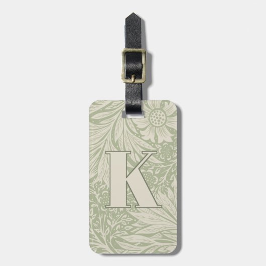 William Morris Marigold Pattern Bagagelabel (Voorkant verticaal)