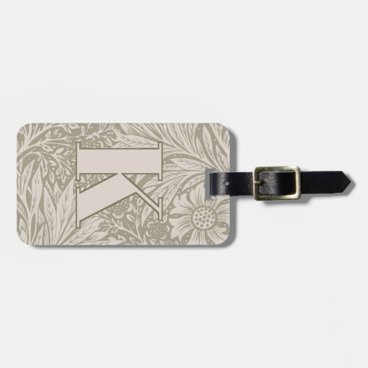  William Morris Marigold Pattern Bagagelabel (Voorkant horizontaal)