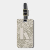  William Morris Marigold Pattern Bagagelabel (Voorkant verticaal)