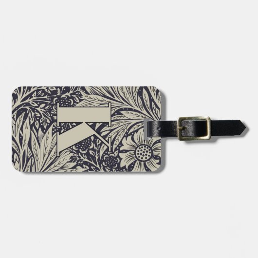  William Morris Marigold Pattern Bagagelabel (Voorkant horizontaal)