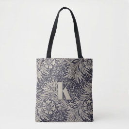  William Morris Marigold Pattern Monogram Tote Bag