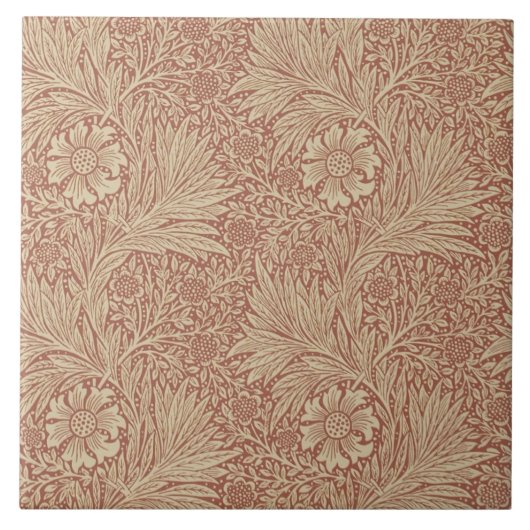 William Morris Marigold Repro Arts & Crafts Tile Tegeltje (Voorkant)