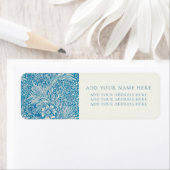 WILLIAM MORRIS "MARIGOLD" TERUGKERNADRESETIKET ETIKET (Insitu)