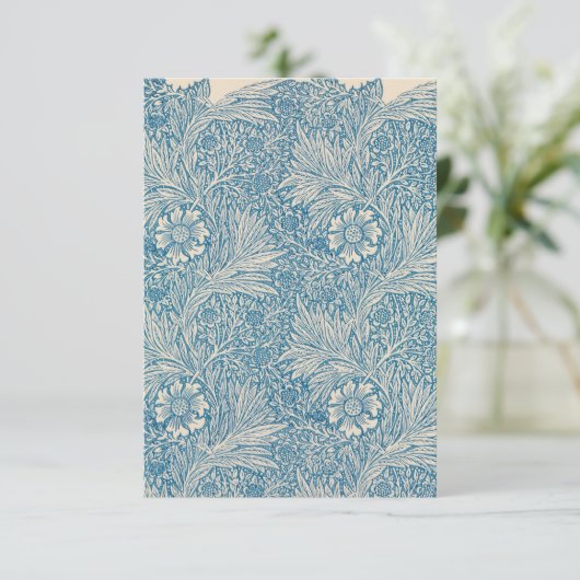 William Morris Marigold Textile Print Bedankkaart (Staand voorkant)