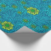 William Morris Marigold, Turquoise & Cobalt Blue Cadeaupapier (Hoek)