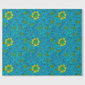 William Morris Marigold, Turquoise & Cobalt Blue Cadeaupapier (Vlak)