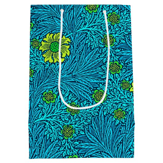 William Morris Marigold, Turquoise & Cobalt Blue Medium Cadeauzakje (Achterkant)