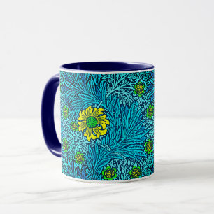 William Morris Marigold, Turquoise & Cobalt Blue Mok