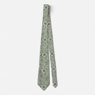 William Morris Marigold Vintage Groene Bloem Stropdas