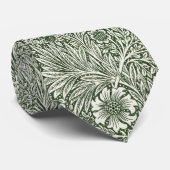 William Morris Marigold Vintage Groene Bloem Stropdas (Opgerold)