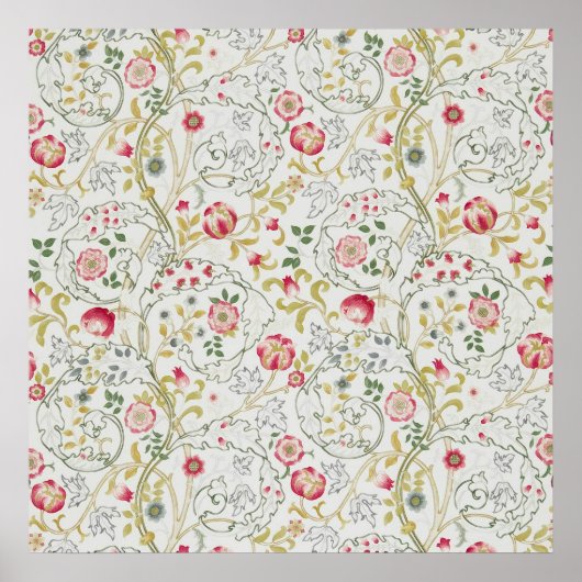 William Morris - Mary Isabel Embroidery Design Poster (Voorkant)