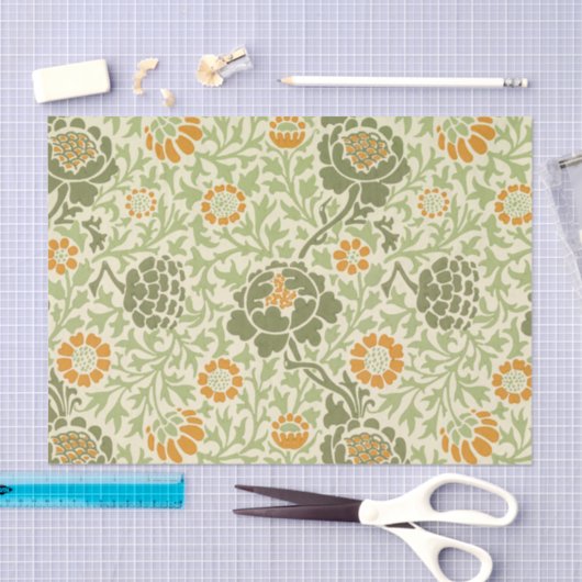 William Morris MCM Green Pattern Tissuepapier (Craft)