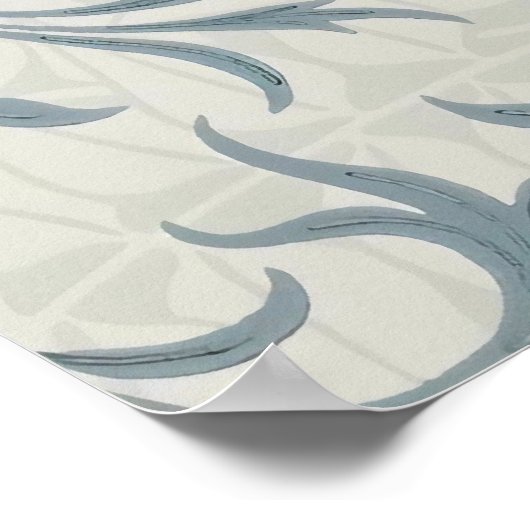 William Morris - Medieval Scroll en Branches Poster (Hoek)