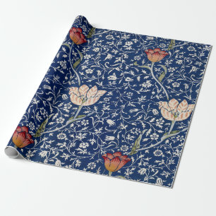 William Morris Medway Blauwe Tulp Bloemkunst Cadeaupapier
