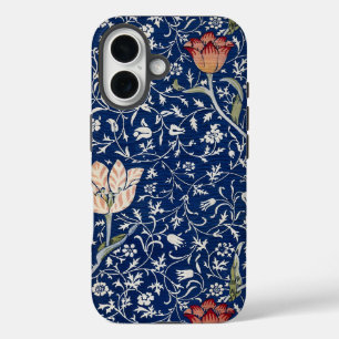 William Morris Medway Blauwe Tulp Bloemkunst iPhone 16 Hoesje