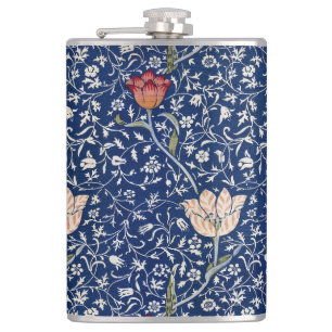 William Morris Medway Blauwe Tulp Bloemkunst Heupfles