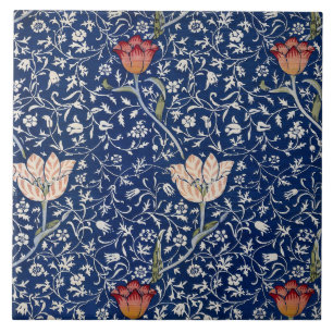 William Morris Medway Blauwe Tulp Bloemkunst Tegeltje