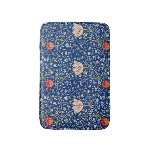 William Morris Medway Blue Floral Badmat (Voorkant Verticaal)