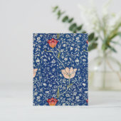 William Morris Medway Blue Floral Briefkaart (Staand voorkant)