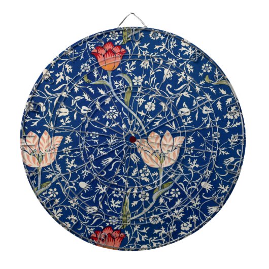 William Morris Medway Blue Floral Dartbord (Voorkant)