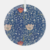 William Morris Medway Blue Floral Glas Ornament (Voorkant)