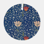 William Morris Medway Blue Floral Glas Ornament (Achterkant)