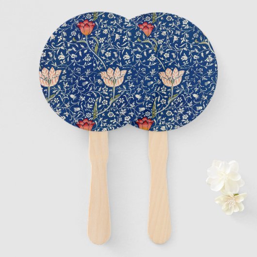 William Morris Medway Blue Floral Handwaaier (Voorkant en achterkant)