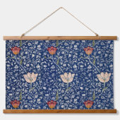 William Morris Medway Blue Floral Hangend Wandkleed (Voorkant)