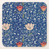 William Morris Medway Blue Floral Kartonnen Onderzetters (Voorkant)