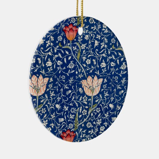 William Morris Medway Blue Floral Keramisch Ornament (Rechts)