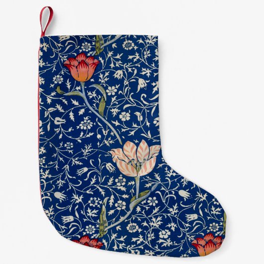 William Morris Medway Blue Floral Kleine Kerstsok (Voorkant)