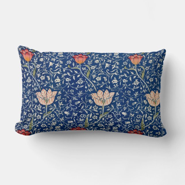 William Morris Medway Blue Floral Kussen (Voorkant)