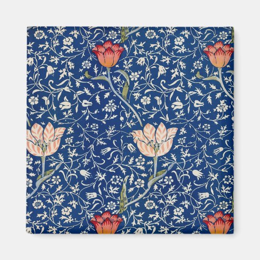 William Morris Medway Blue Floral Magneet (Voorkant)