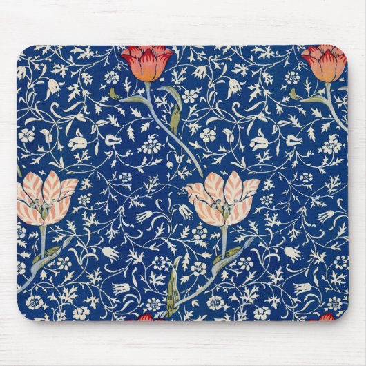 William Morris Medway Blue Floral Muismat (Voorkant)